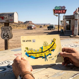 Vintage U.S. Route 66 Postcard