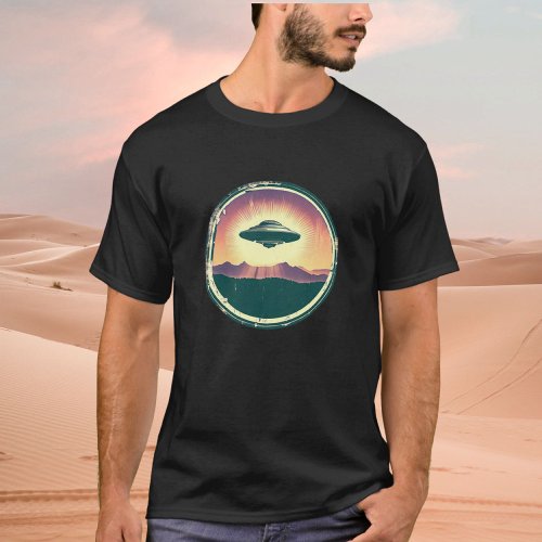 Vintage UFO at Sunset T_Shirt