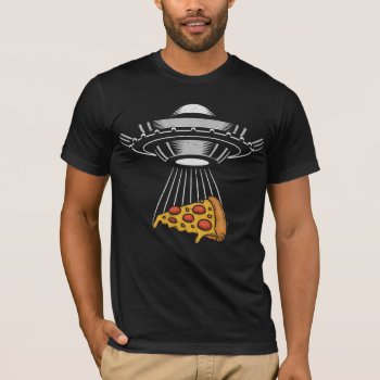 Vintage Ufo Pizza Abduction Alien Retro Spaceship T-shirt by Designer_Store_Ger at Zazzle