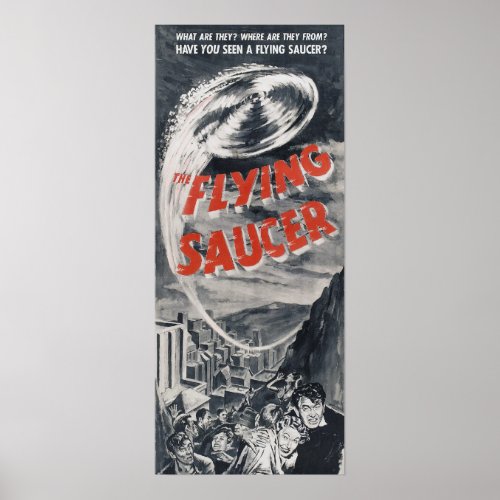 Vintage UFO poster _ Have you seen a Flying Saucer