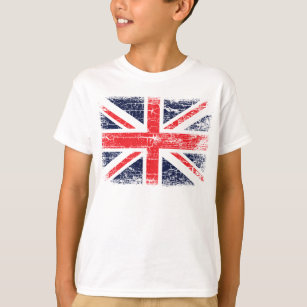 Vintage UK British Flag Kid's T Shirt design.