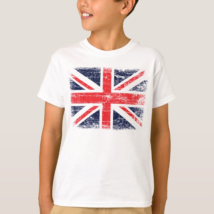 Vintage UK British Flag Kid's T Shirt design. | Zazzle.com
