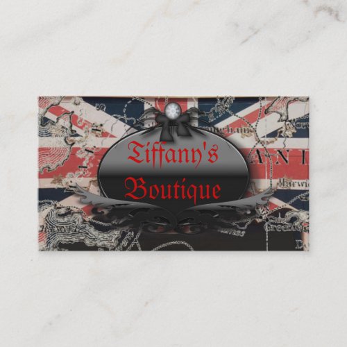 Vintage British Flag Fashion Boutique Business Business Card