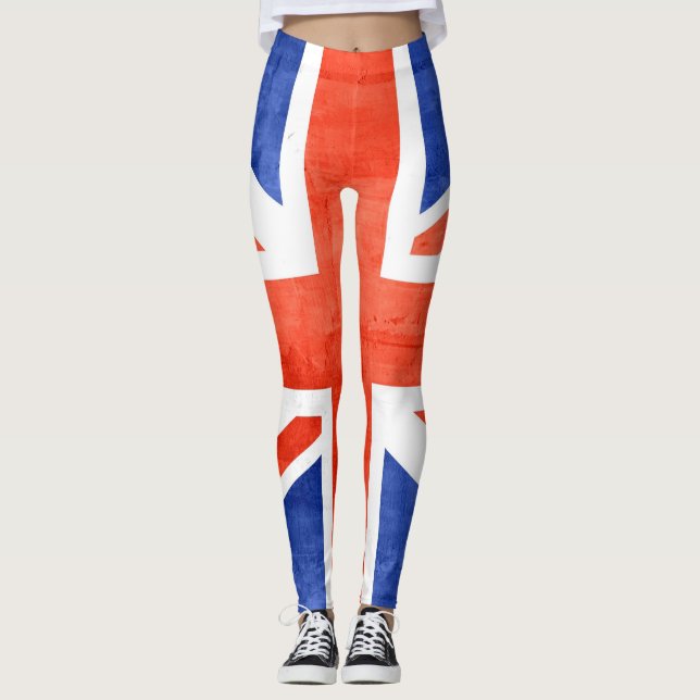 Vintage UK Flag #10 Leggings (Front)