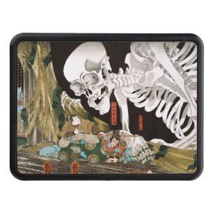 Vintage Ukiyo-e Kuniyoshi Skeleton Specter Art Hitch Cover