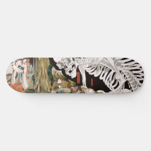 Vintage Ukiyo-e Kuniyoshi Skeleton Specter Art Skateboard