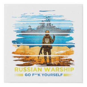 Vintage Ukraine Postage Stamp Flag Pride Essentia Faux Canvas Print