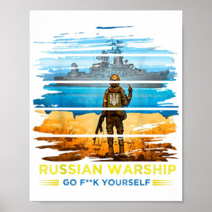 Vintage Ukraine Postage Stamp Flag Pride Essentia Poster