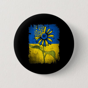 Vintage Ukraine Sunflower Butterfly Ukraine Ukrain Button