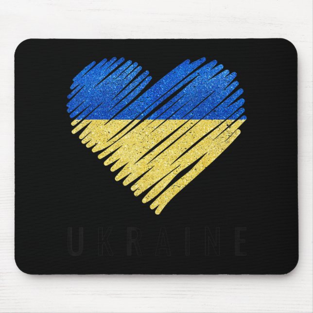 Vintage Ukraine Ukrainian Flag Pride  Mouse Pad (Front)