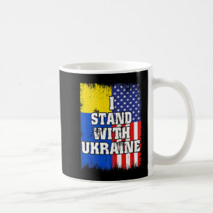 Vintage Ukrainian American Flag Ukraine Patriotic Coffee Mug