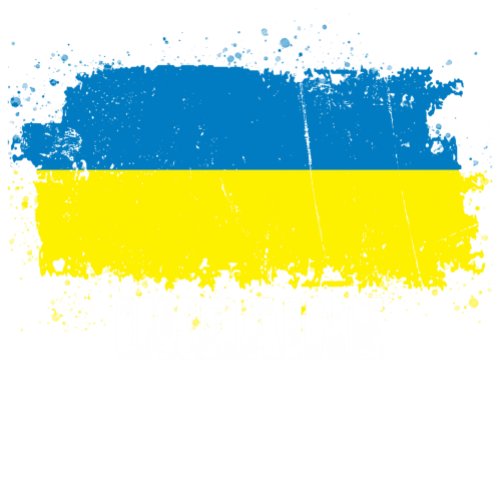 Vintage Ukrainian Flag Basic V_Neck T_Shirt