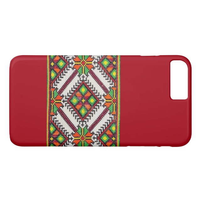 Vintage Ukrainian Slavic Embroidery Phone Case (Back (Horizontal))