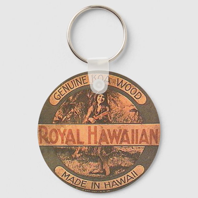 Vintage Ukulele Label Keychain (Front)