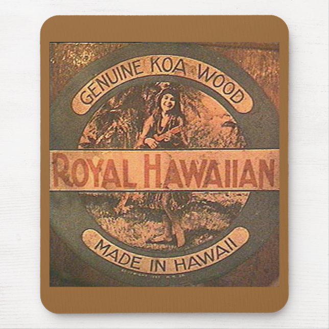 Vintage Ukulele Label Mousepad (Front)