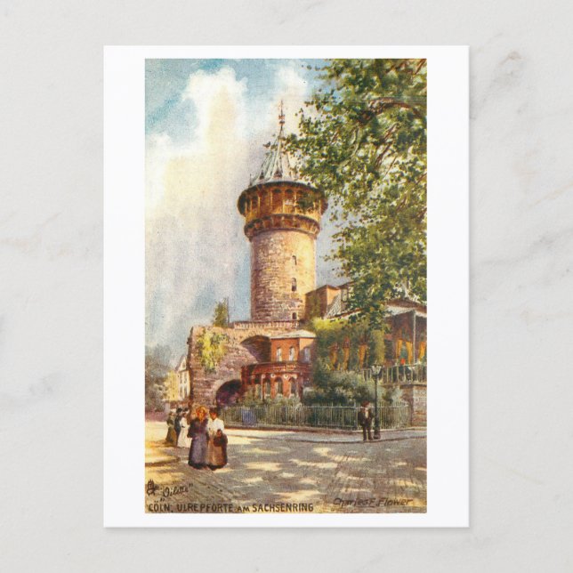 Vintage Ulrepforte in Koln, Germany Postcard (Front)
