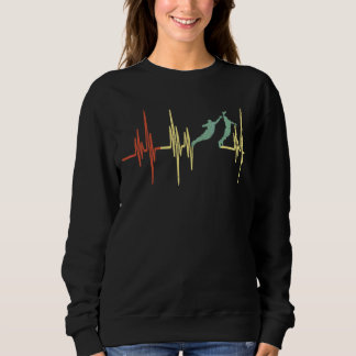 Vintage Ultimate Frisbee Heartbeat Flatball Sweatshirt