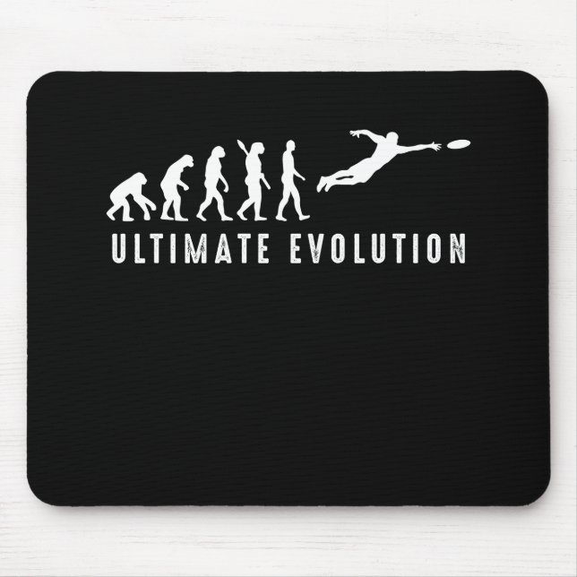 Vintage Ultimate Frisbee Sport Evolution Mouse Pad (Front)