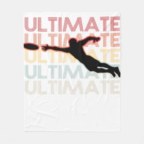 Vintage Ultimate Frisbee Sport Retro Fleece Blanket