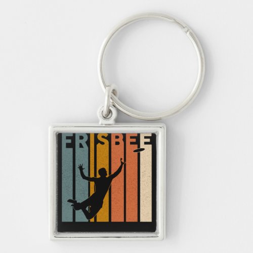 Vintage Ultimate Frisbee Sport Retro Keychain