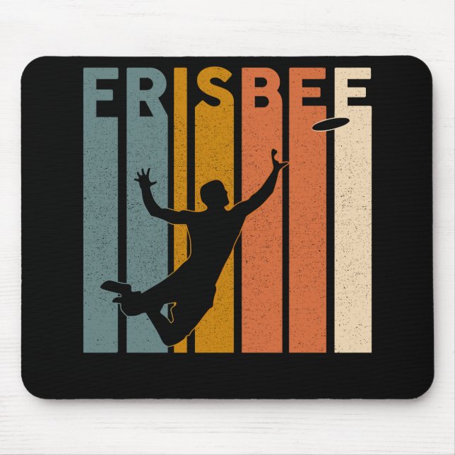 Vintage Ultimate Frisbee Sport Retro Mouse Pad (Front)