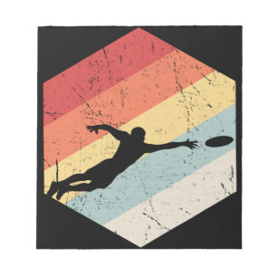 Vintage Ultimate Frisbee Sport Retro Notepad