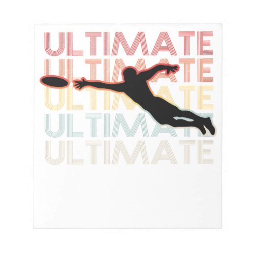 Vintage Ultimate Frisbee Sport Retro Notepad