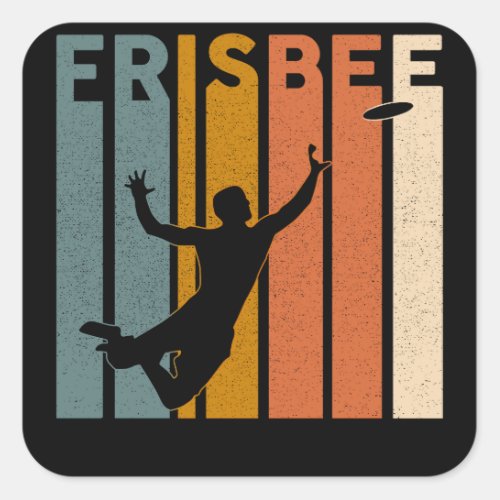 Vintage Ultimate Frisbee Sport Retro Square Sticker