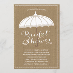 Vintage Umbrella   Bridal Shower Invite
