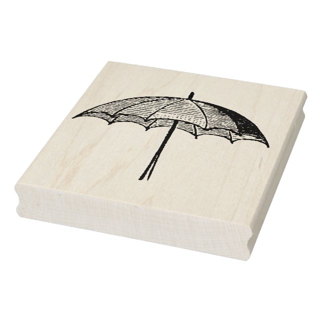 Vintage Umbrella Rubber Art Stamp (Stamp)