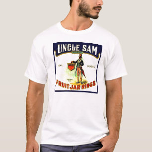Vintage Uncle Sam Fruit Jar Rings Box Label T-Shirt
