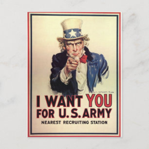 Vintage Uncle Sam Postcard