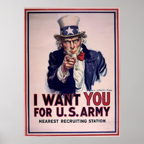 Vintage Uncle Sam Recruitment Poster