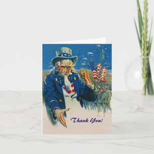 Vintage Uncle Sam Thank You For Your Service Card