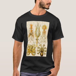 Vintage Underwater Octopus Illustration T-Shirt