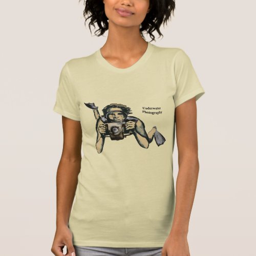 Vintage Underwater Photography Freediving Diver T_Shirt