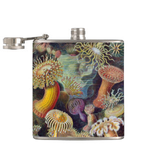 Vintage Underwater Sea Anemones by Ernst Haeckel Flask