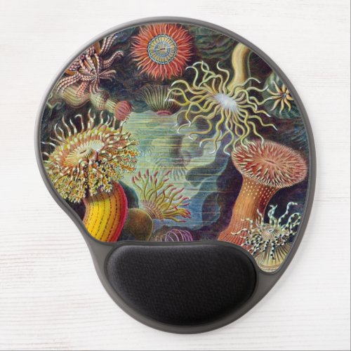 Vintage Underwater Sea Anemones by Ernst Haeckel Gel Mouse Pad