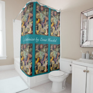 Vintage Underwater Sea Anemones by Ernst Haeckel Shower Curtain