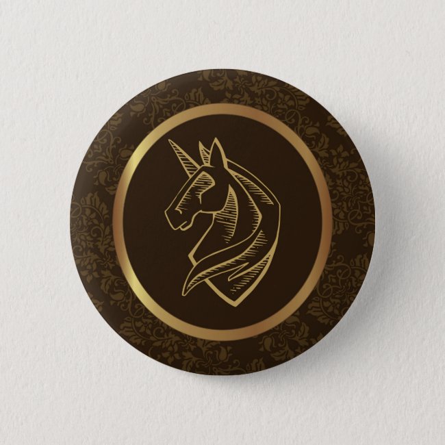 Vintage Unicorn Button