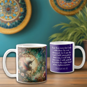 Vintage Unicorn Isaiah Scripture Christian Coffee Mug