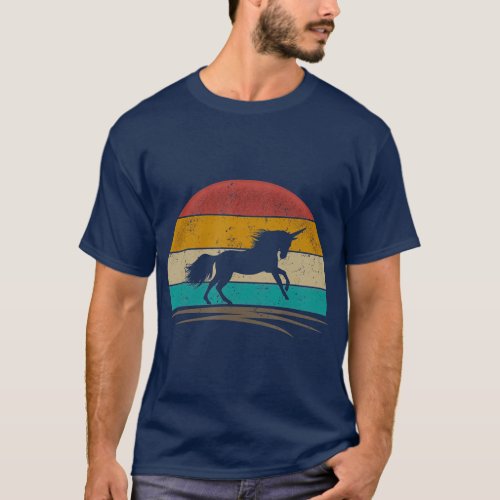 Vintage Unicorn Retro Distressed Unicorn Lover T_Shirt