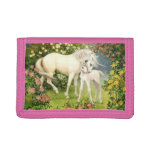 Vintage Unicorns Trifold Wallet