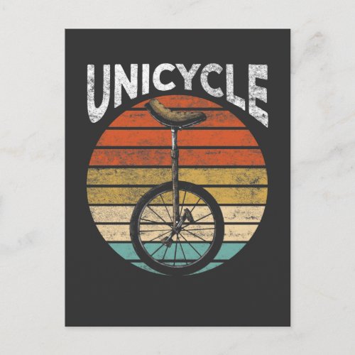 Vintage Unicycle Artist Sport Unicyclist Postcard