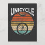 Vintage Unicycle Artist Sport Unicyclist Postcard