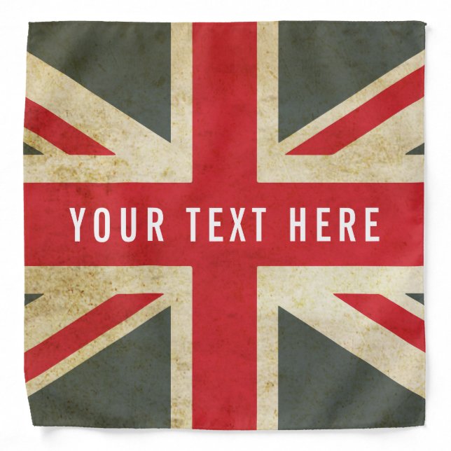 Vintage Union Jack British Flag Bandana (Front)
