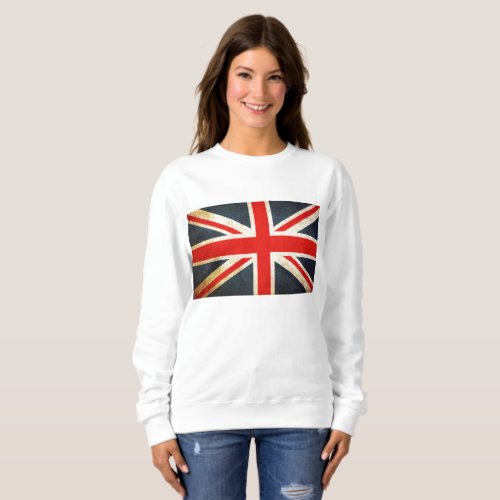 Vintage Union Jack British Flag Basic Sweatshirt