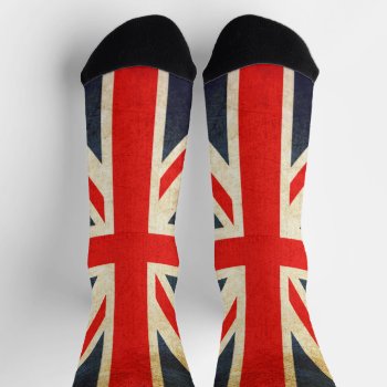 Vintage Union Jack British Flag Crew Socks by ReligiousStore at Zazzle