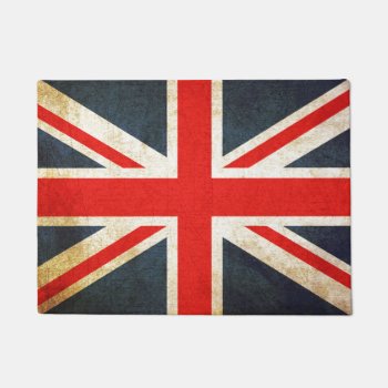 Vintage Union Jack British Flag Door Mat by ReligiousStore at Zazzle