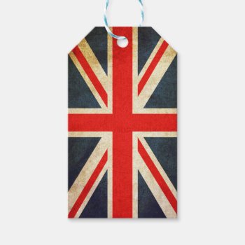 Vintage Union Jack British Flag Gift Tags by bestipadcasescovers at Zazzle